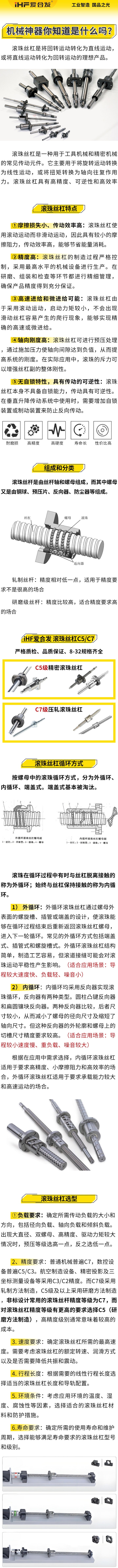 愛合發(fā)：機(jī)械神器，滾珠絲杠分類與特點(diǎn)